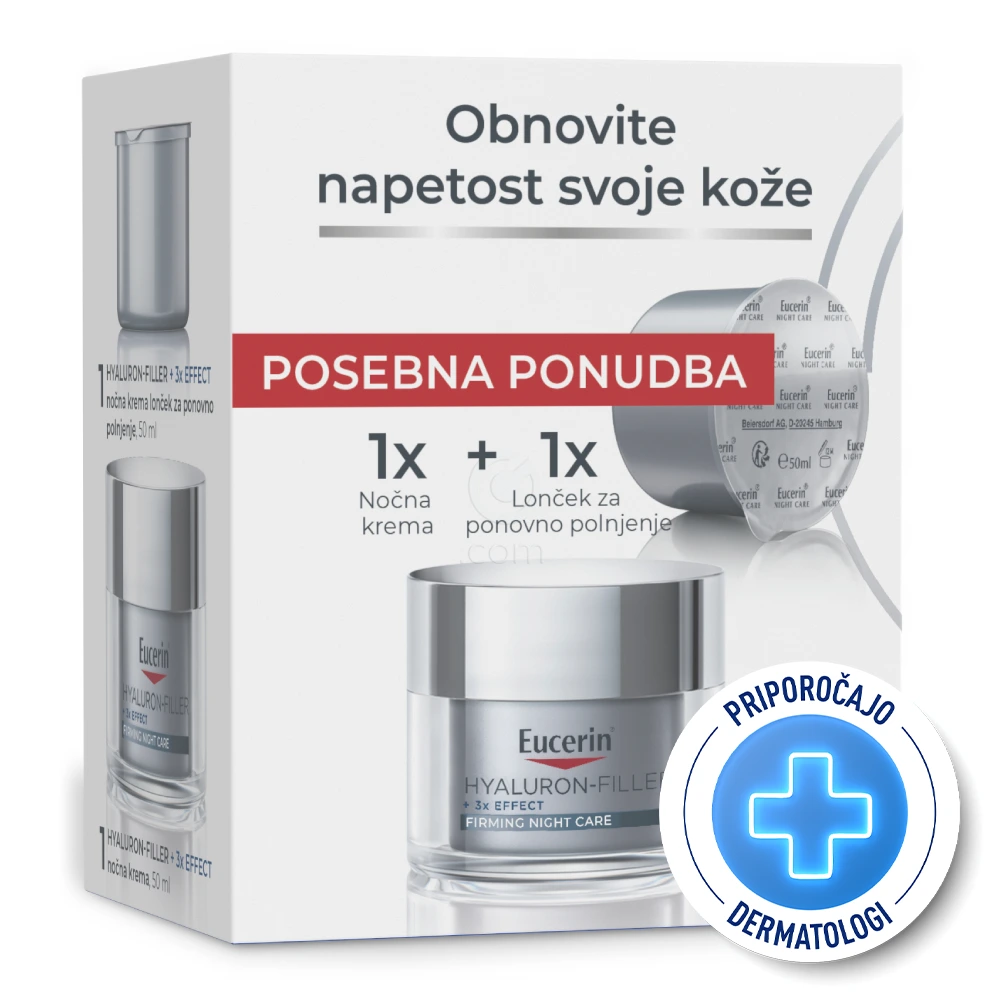 Eucerin Hyaluron-Filler, nočna krema - paket (2 x 50 ml)